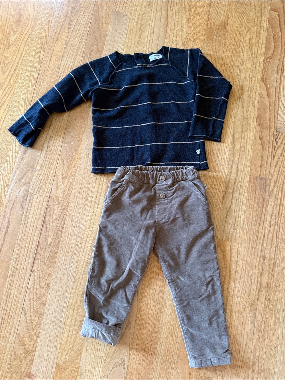 1+ in the family Gaspard Sweater and Pants Charcoal 24 months